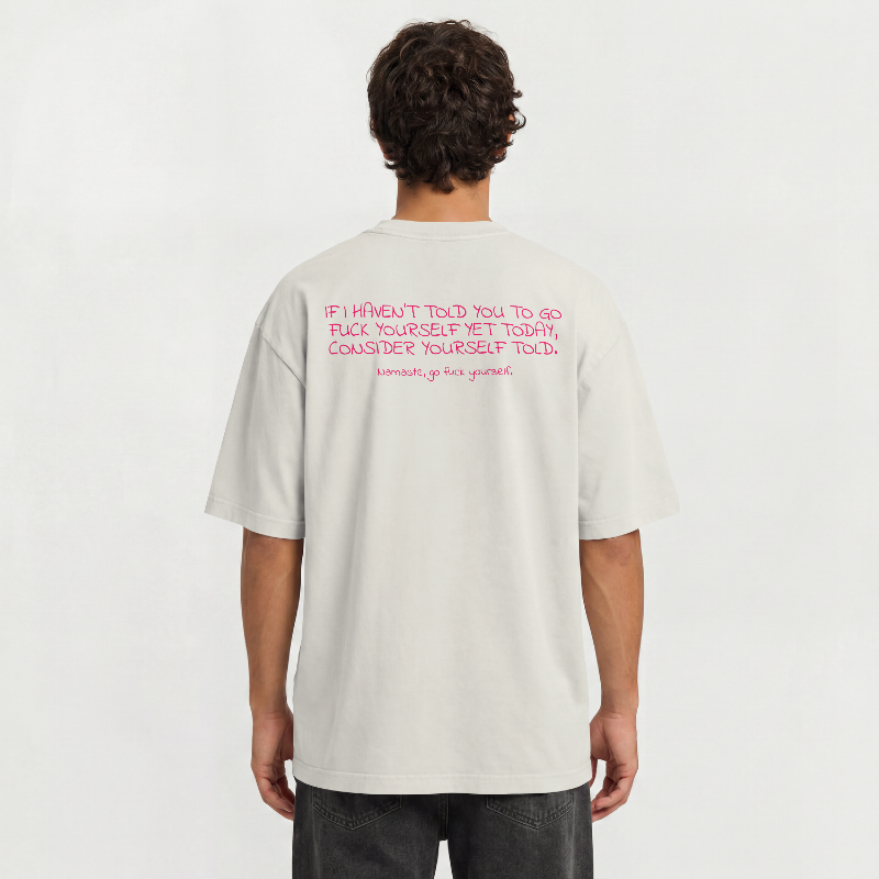 Camiseta Namaste — detalhe